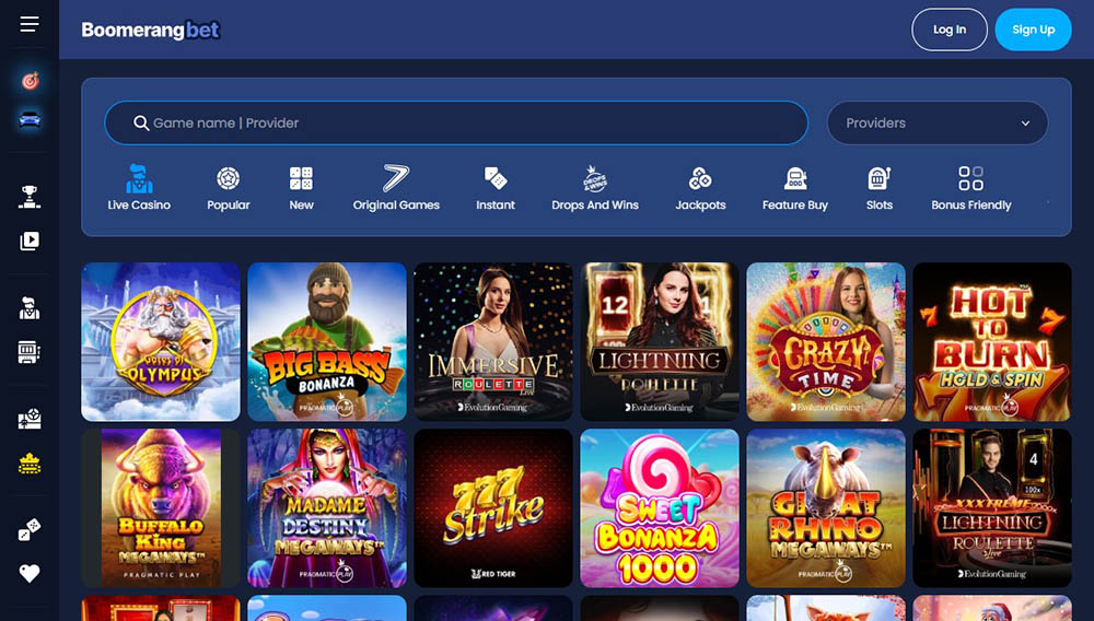 Boomerang bet casino zonder cruks
